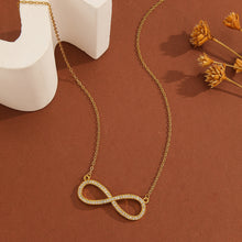 Load image into Gallery viewer, Infinity Symbol Necklace โ Gold Diamond Pendant of Eternal Love, Perfect Gift, Free shipping
