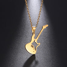 Load image into Gallery viewer, Stainless Steel Guitar Pendant Necklace
