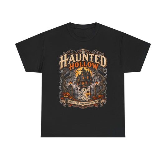 Haunted Hollow Halloween Shirt, Gothic Haunted House T Shirt, Vintage Halloween Tee, Spooky Ghost Shirt, Horror Shirt, Halloween Gift
