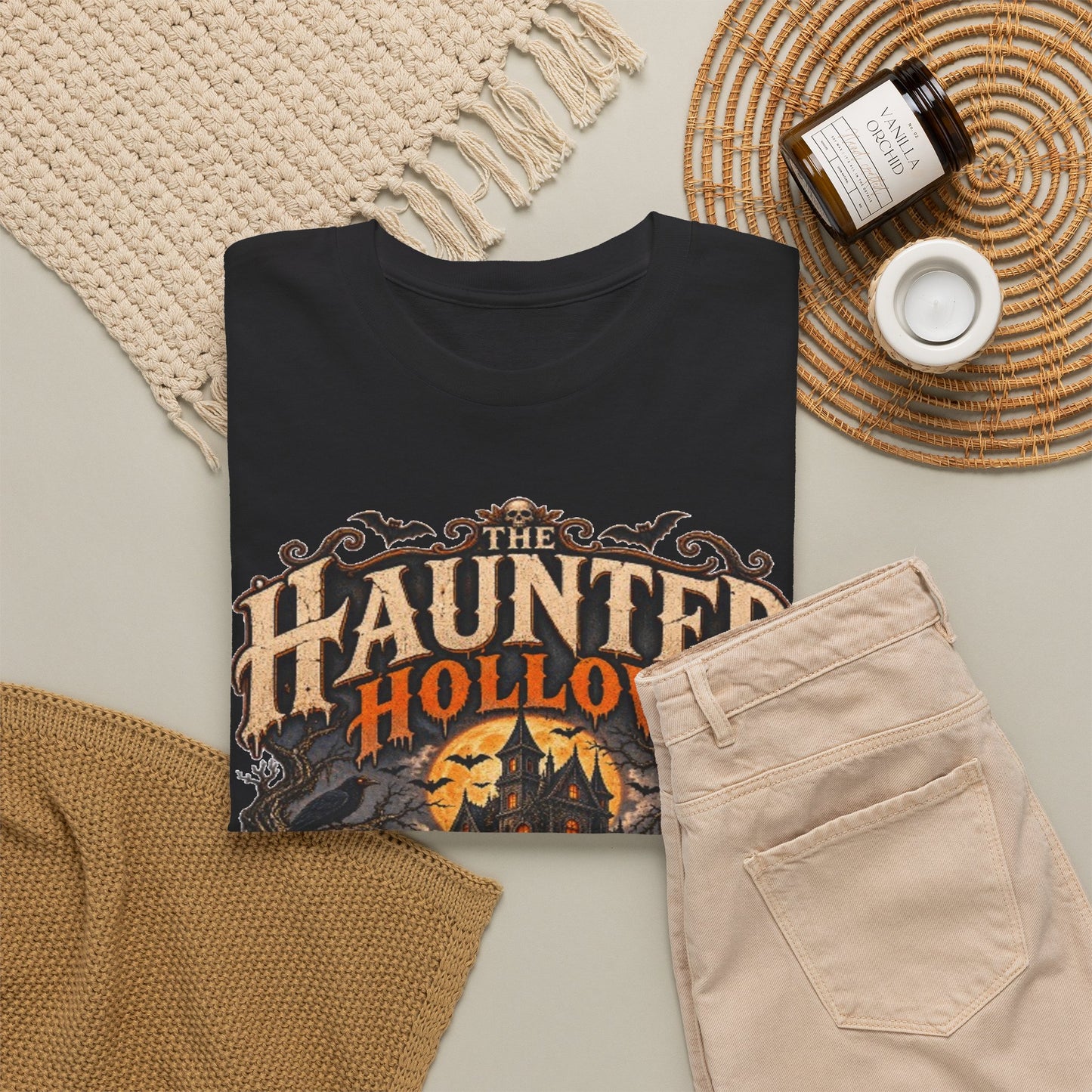 Haunted Hollow Halloween Shirt, Gothic Haunted House T Shirt, Vintage Halloween Tee, Spooky Ghost Shirt, Horror Shirt, Halloween Gift