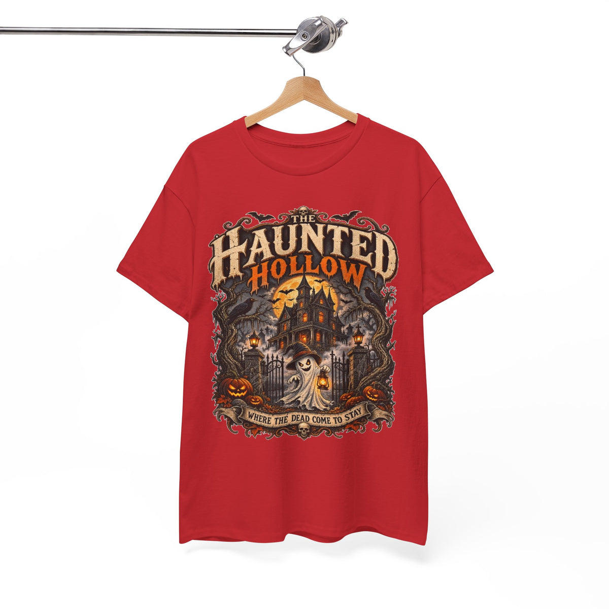 Haunted Hollow Halloween Shirt, Gothic Haunted House T Shirt, Vintage Halloween Tee, Spooky Ghost Shirt, Horror Shirt, Halloween Gift