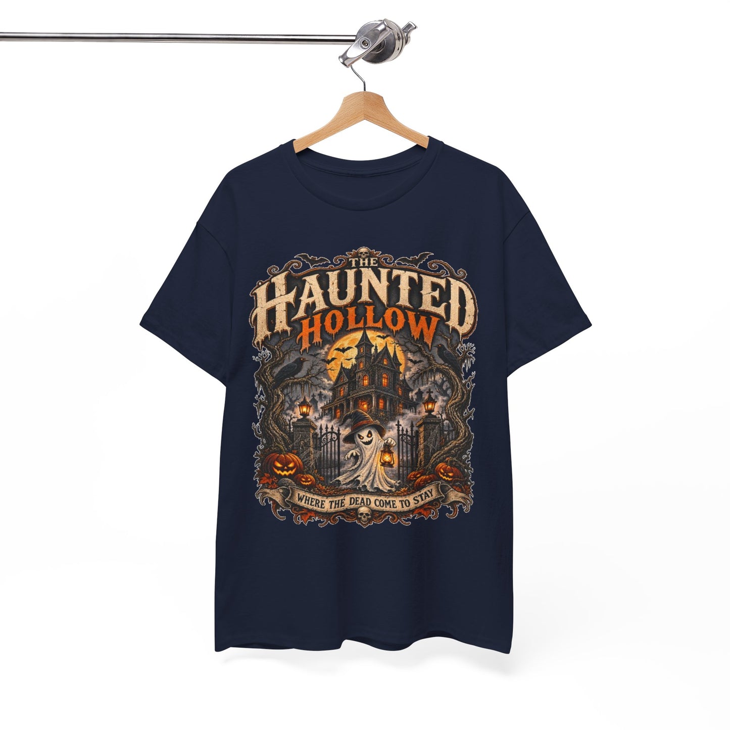 Haunted Hollow Halloween Shirt, Gothic Haunted House T Shirt, Vintage Halloween Tee, Spooky Ghost Shirt, Horror Shirt, Halloween Gift