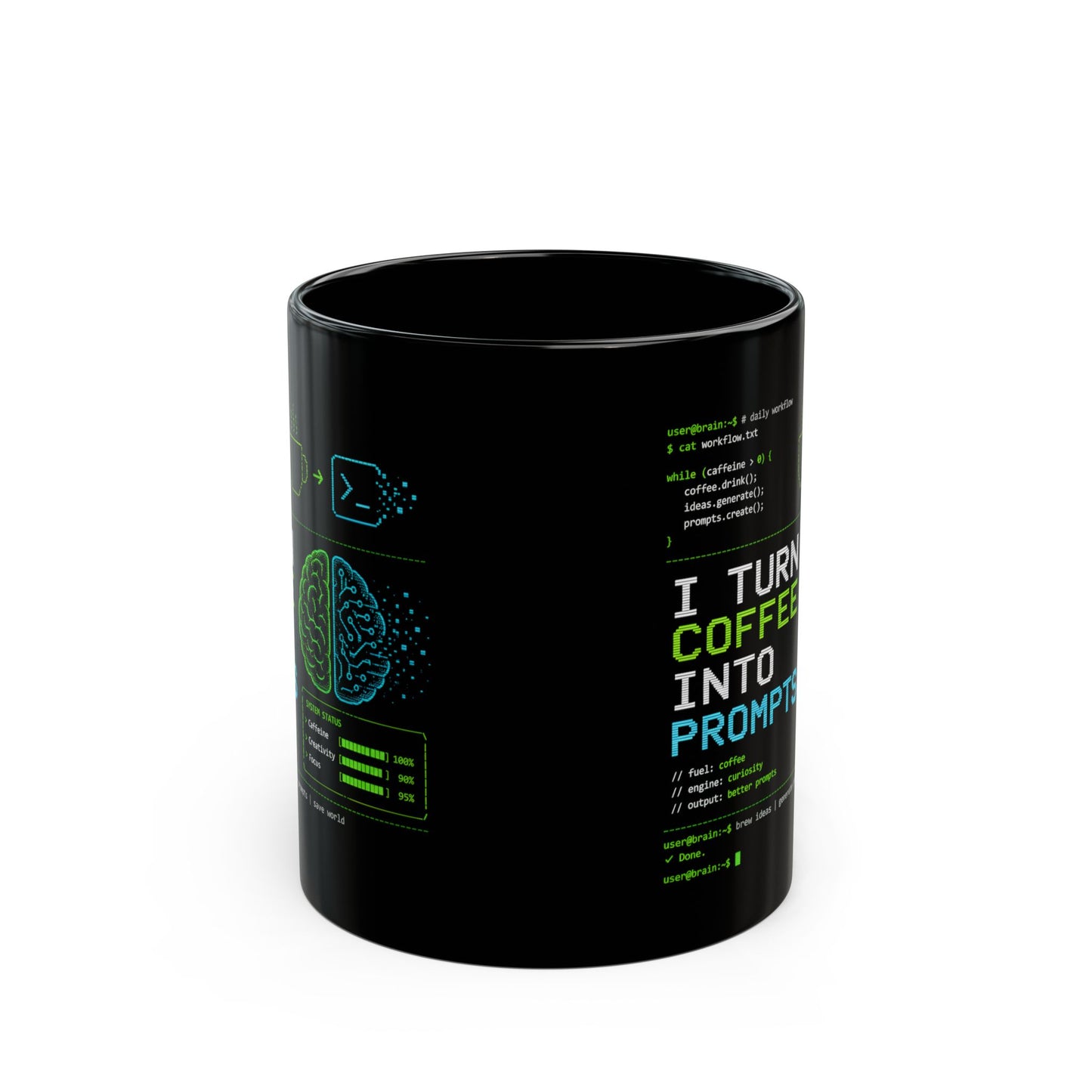 AI Coffee Mug, I Turn Coffee Into Prompts Mug, Programmer Mug, Engineer Gift, Tech Humor Mug, Coder Coffee Cup, 11oz 15oz