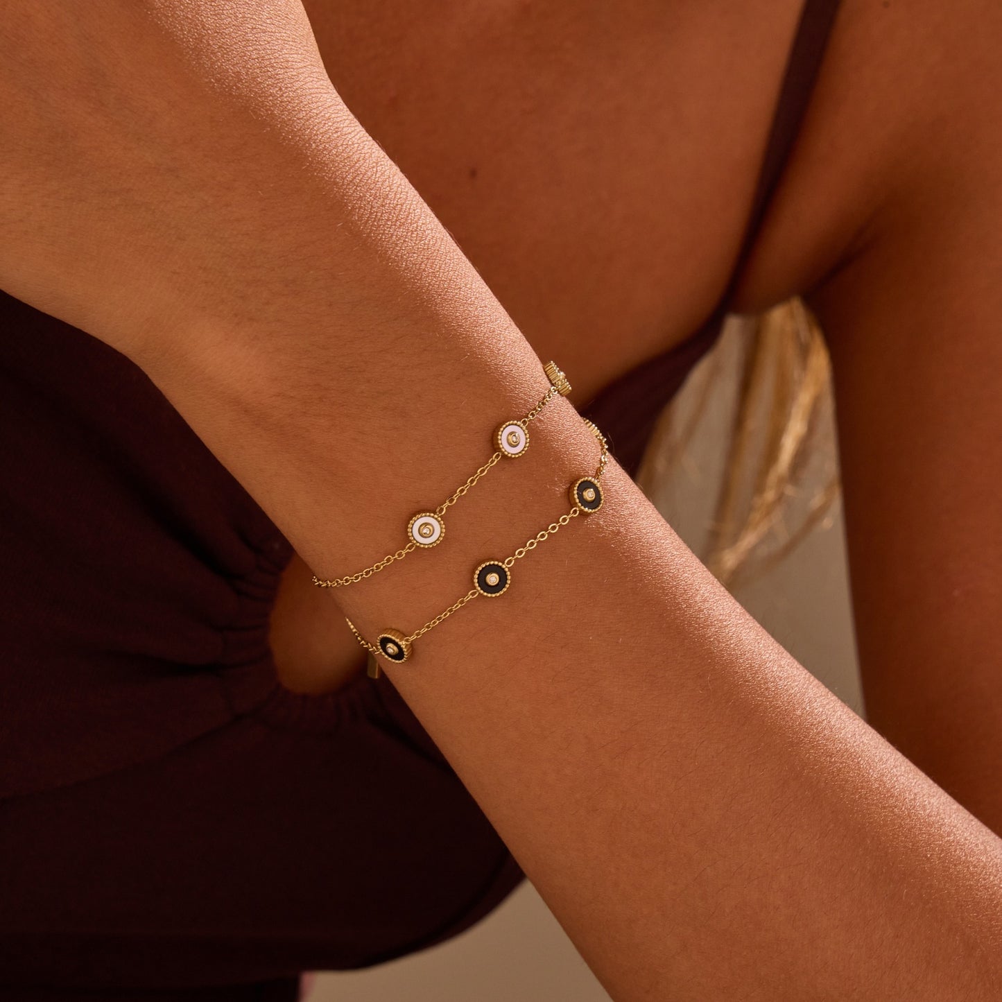 Luxury 18K Gold Plated Stainless Steel Bracelet – Exquisite Fritillary Designer Style