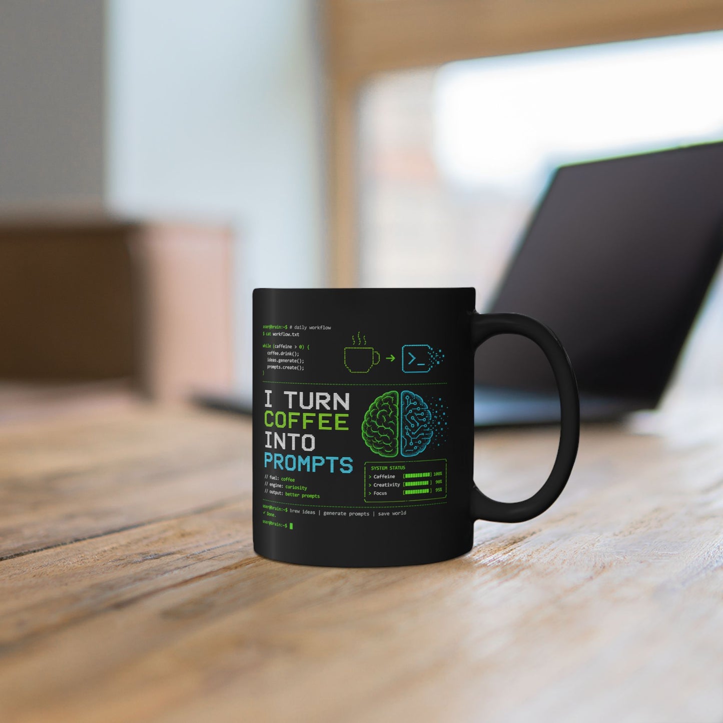 AI Coffee Mug, I Turn Coffee Into Prompts Mug, Programmer Mug, Engineer Gift, Tech Humor Mug, Coder Coffee Cup, 11oz 15oz