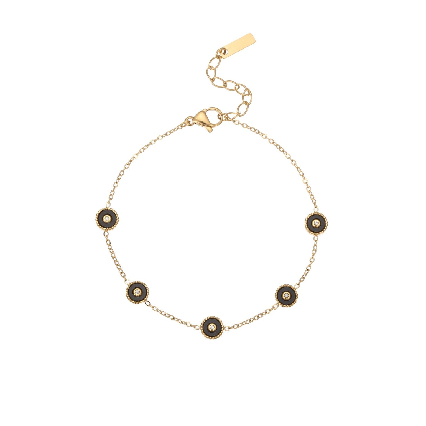 Luxury 18K Gold Plated Stainless Steel Bracelet – Exquisite Fritillary Designer Style