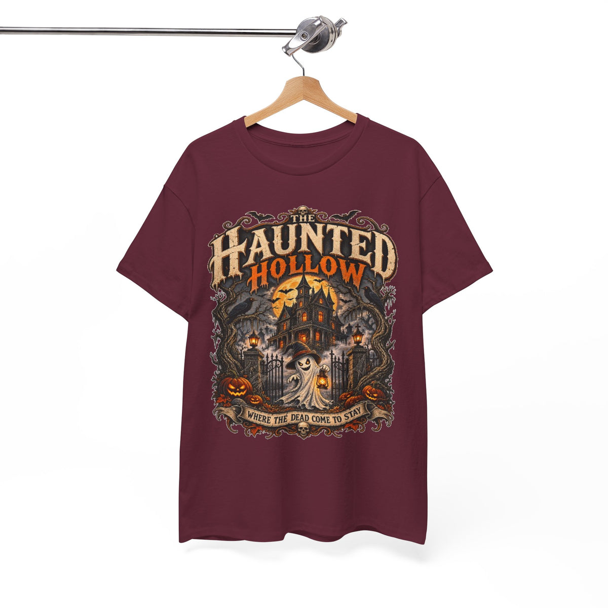 Haunted Hollow Halloween Shirt, Gothic Haunted House T Shirt, Vintage Halloween Tee, Spooky Ghost Shirt, Horror Shirt, Halloween Gift