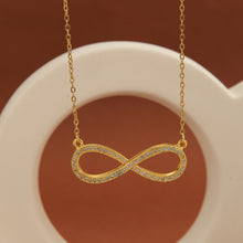 Load image into Gallery viewer, Infinity Symbol Necklace – Gold Diamond Pendant of Eternal Love, Perfect Gift, Free shipping
