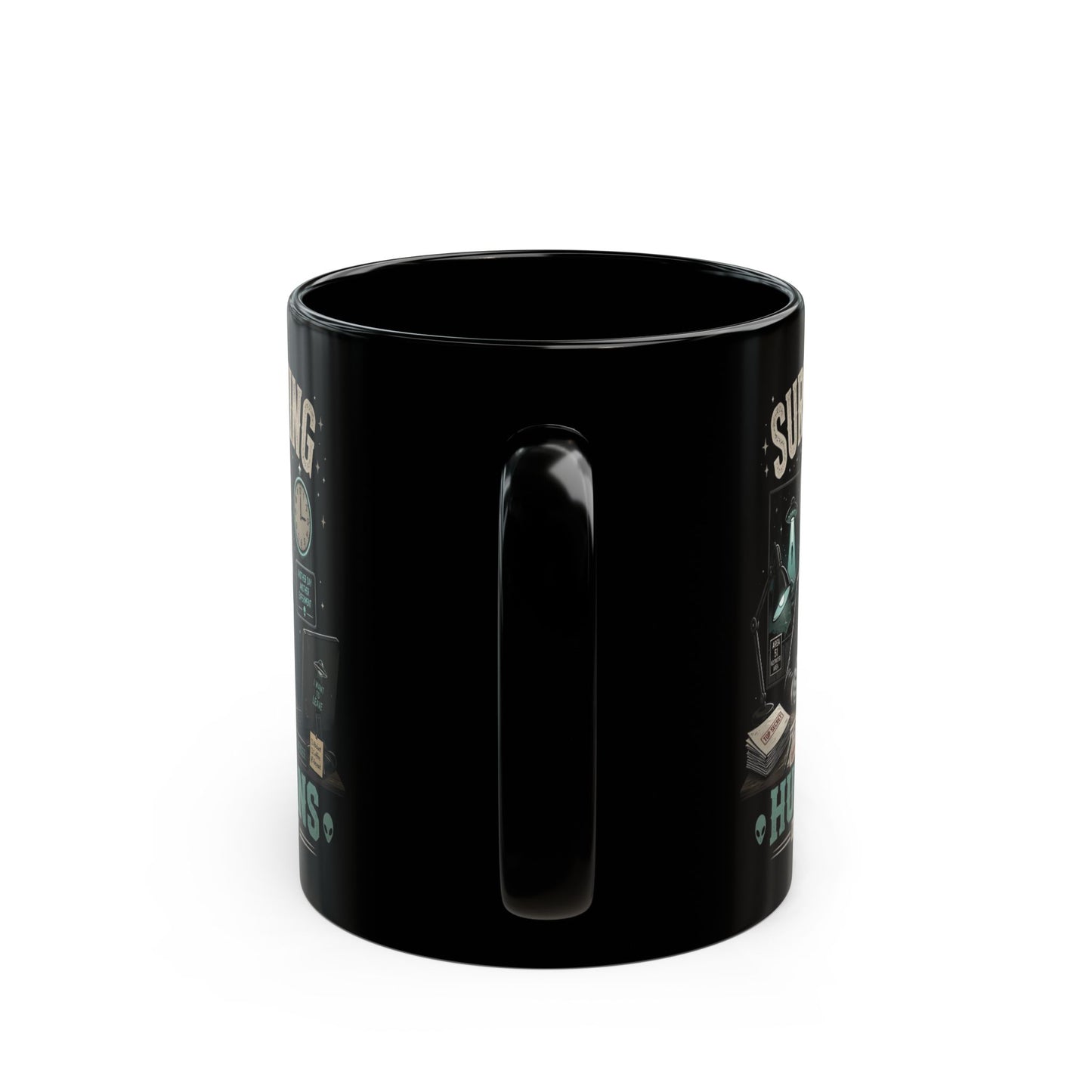 Funny Alien Mug, Black Coffee Mug, Alien Lover Gift, Sci-Fi Coffee Cup, UFO Mug, Area 51 Mug, Geek Gift, 11oz 15oz