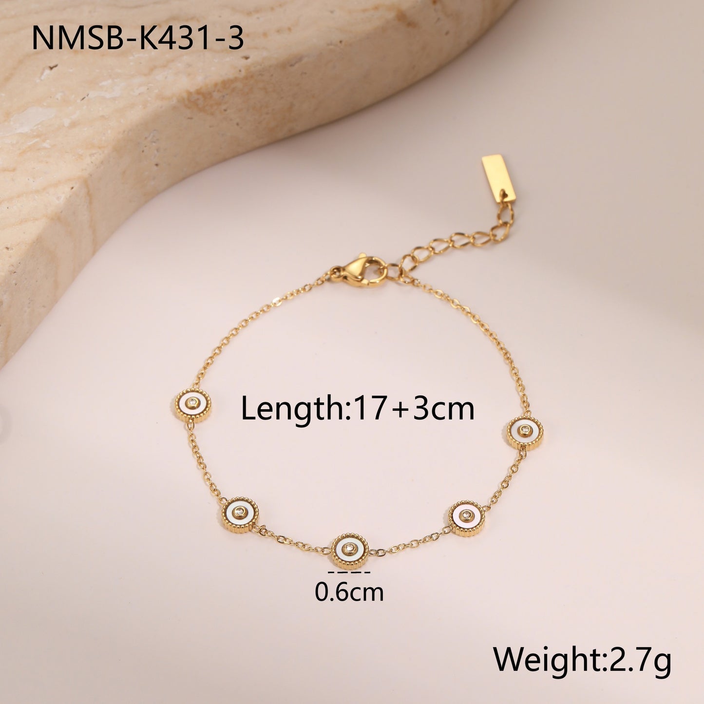 Luxury 18K Gold Plated Stainless Steel Bracelet – Exquisite Fritillary Designer Style