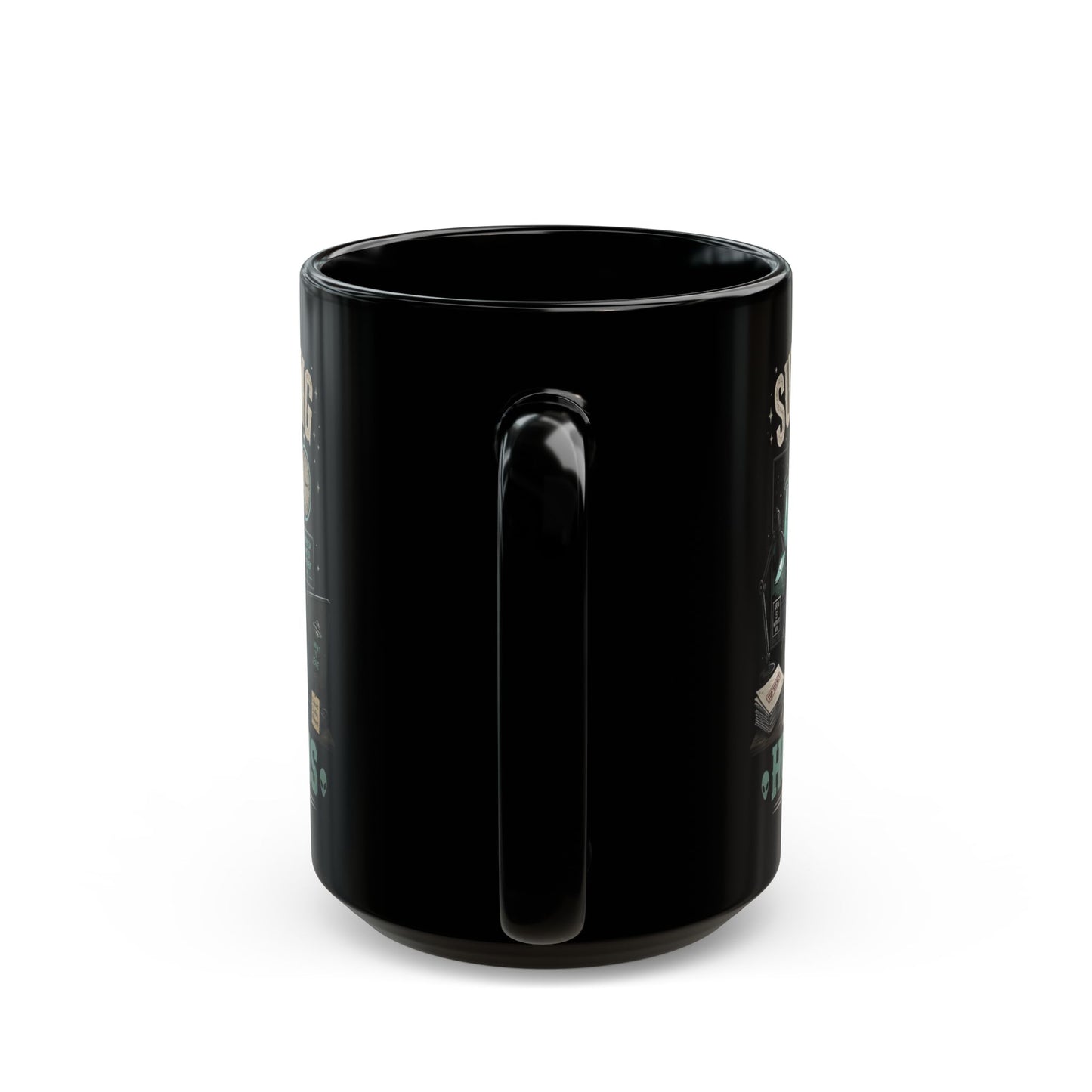 Funny Alien Mug, Black Coffee Mug, Alien Lover Gift, Sci-Fi Coffee Cup, UFO Mug, Area 51 Mug, Geek Gift, 11oz 15oz