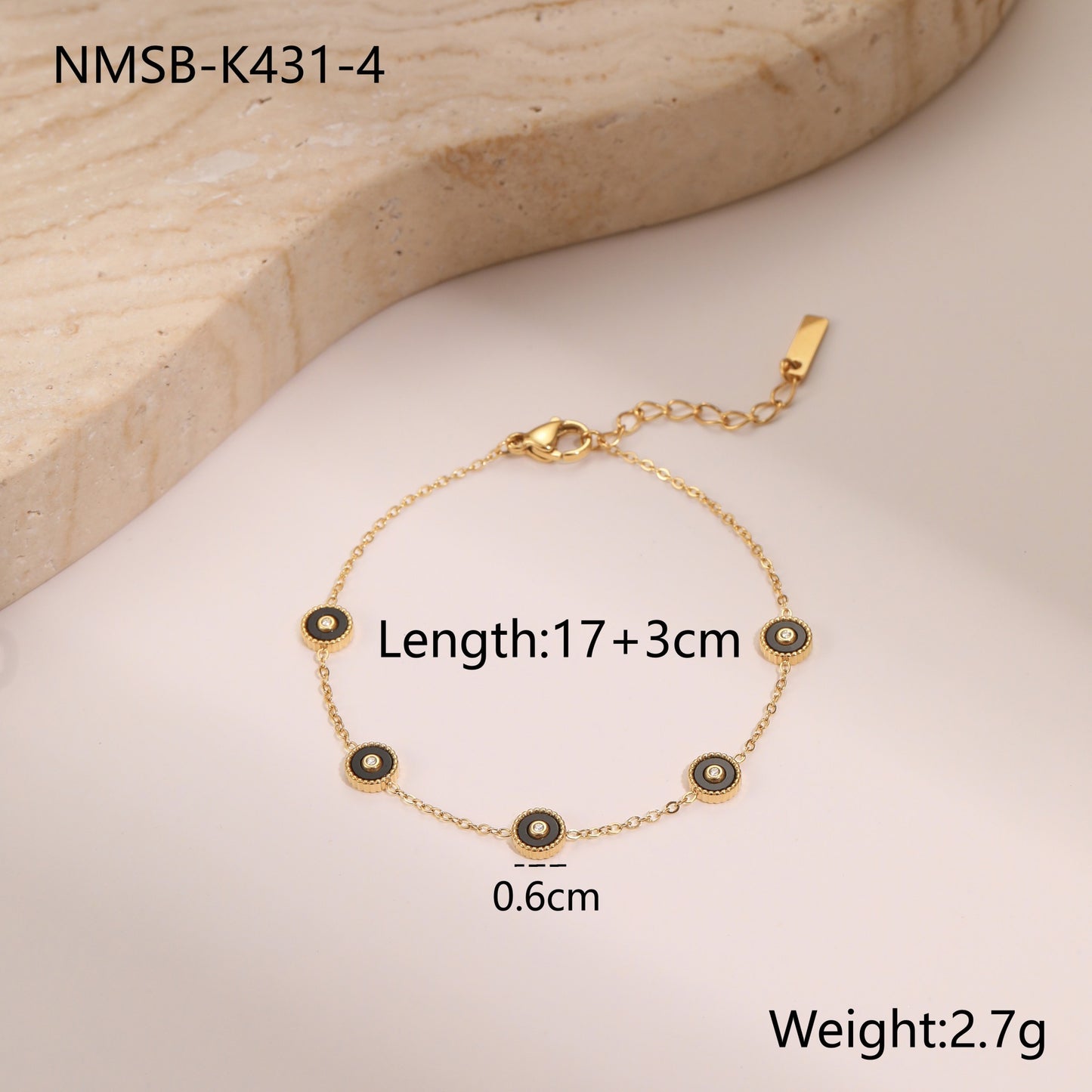 Luxury 18K Gold Plated Stainless Steel Bracelet – Exquisite Fritillary Designer Style