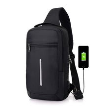 Load image into Gallery viewer, Men&#39;s Sling Shoulder / Chest Bag with USB charging port
