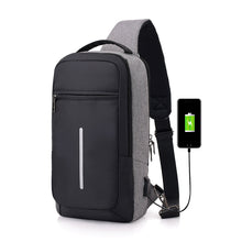 Load image into Gallery viewer, Men&#39;s Sling Shoulder / Chest Bag with USB charging port
