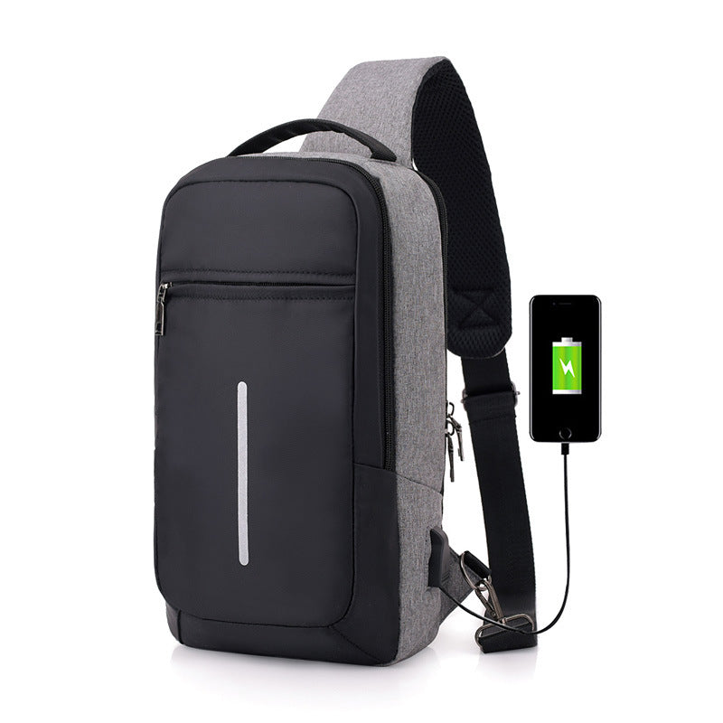 Men's Sling Shoulder / Chest Bag with USB charging port