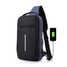 Load image into Gallery viewer, Men&#39;s Sling Shoulder / Chest Bag with USB charging port
